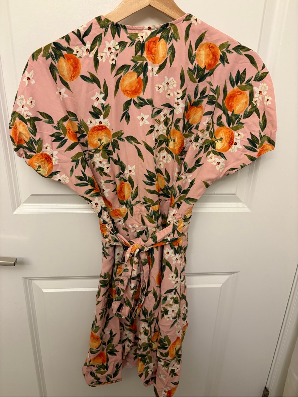 Marine Layer Camila Dress Orange Fruit Print Mini S - Picture 8 of 8